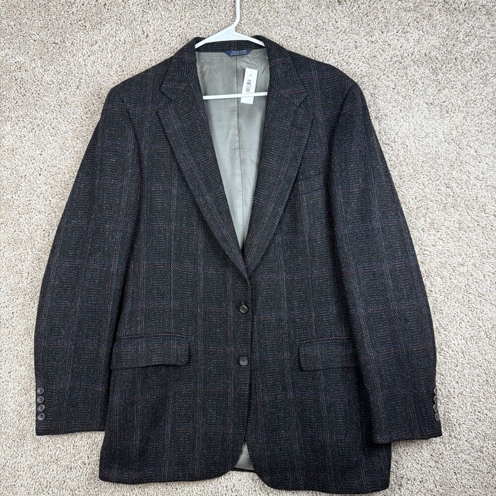 Vintage Mark Shale Mens Plaid Tweed Sport Coat Blazer Jacket 38R